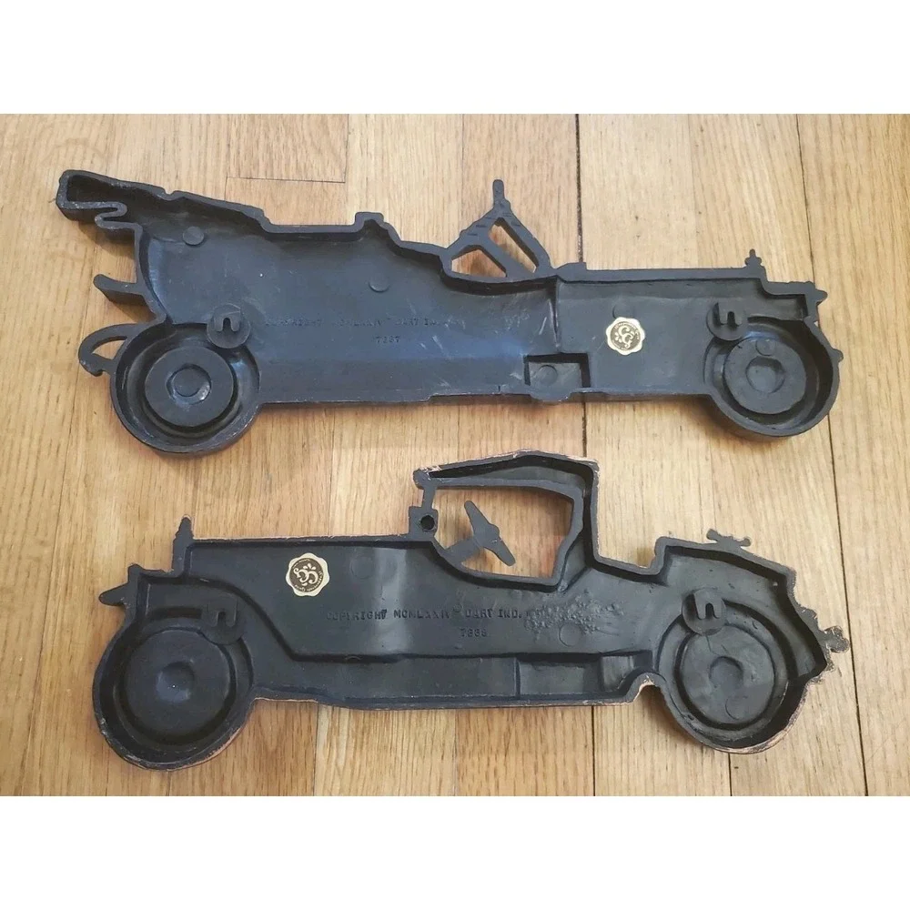 Dart Set of 2 Vintage Cars Wall Decor Retro Made in USA Copper Color